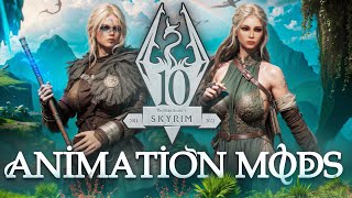 REMASTER Skyrim With These INSANE Animation Mods  Best Animation Mods 2024 [upl. by Polito178]