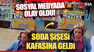 Akıl Almaz Olay Soda Şişesi Talihsiz Kadının Başına İsabet Etti [upl. by Chelsy]