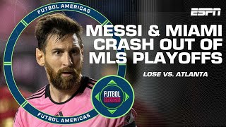 ‘GREATEST UPSET OF ALL TIME’ Messi amp Inter Miami crash out of MLS Cup playoffs  ESPN FC [upl. by Yak795]