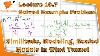 Fluid Mechanics 107  Solved Example Problem 1  Similitude and Modeling [upl. by Alli]