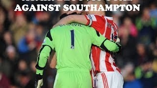 Asmir Begović amazing goal  Stoke CitySouthampton 10  2112013 [upl. by Nehgaem]