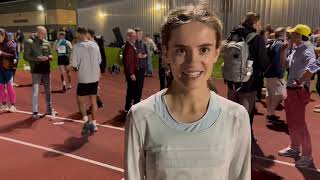 Sarah Calvert after Monument Mile Classic PB and Native Record at Stirling [upl. by Aicelet906]