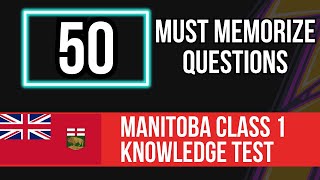 Manitoba Class 1 Knowledge Test MPI 50 Must Memorize Questions [upl. by Azral]