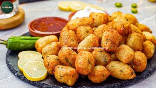 Deliciously Crunchy Potato Puffs for Ramadan Iftar Recipe by SooperChef [upl. by Akinohs]