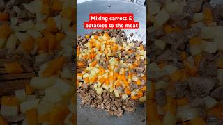 mixing carrots amp potatoes to the meat viral food asmr cooking carrots potatoes menudo short [upl. by Ahsieat]