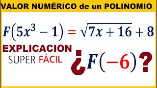 VALOR NUMÉRICO de un POLINOMIO🚀 NOTACIÓN POLINÓMICA👉 NIVEL 2✔ [upl. by Amaral]