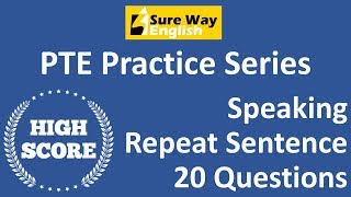 PTE Repeat Sentence Practice Questions with Answers  High Score PTE Practice  PTE Speaking [upl. by Anera]