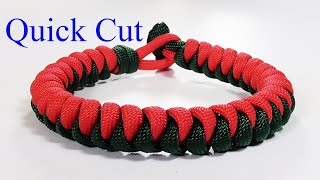 How To Make The Classic Two Color Snake Knot Paracord Bracelet Quick Cut [upl. by Drolet505]