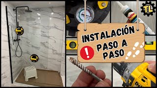 CÓMO Instalar🛠️ MAMPARA Fija DUCHA🚿 Trabajos de fontanería💧 [upl. by Hardan]