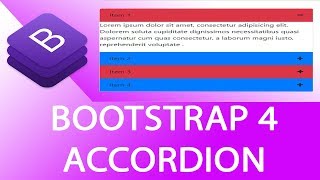 Bootstrap 4 Accordion with Arrow [upl. by Eibreh]