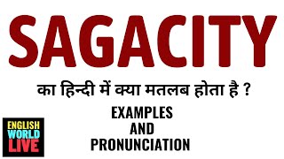 SAGACITY MEANING IN HINDI  SAGACITY का हिन्दी में क्या मतलब होता है  SAGACITY IN HINDI [upl. by Ekusuy468]