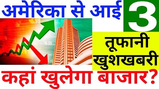 अमेरिका से आई 3 तूफानी खुशखबरी कल कहां खुलेगा बाज़ार  24 January Nifty Bank Nifty Prediction [upl. by Carmencita]