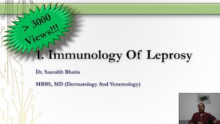 Part 1  Immunology Of Leprosy [upl. by Akiemaj]