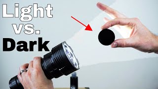 The Worlds Blackest Black vs The Worlds Brightest Flashlight 32000 lumen—Which Will Win [upl. by Roda]