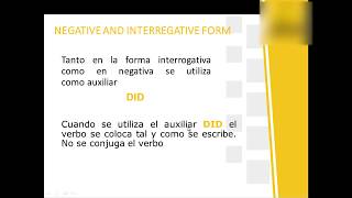 reglas pasado simple verbos regulares e irregulares [upl. by Petua]