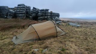 A wild and foggy camp at Wild Tor in the Hilleberg Nallo 2 [upl. by Illoh]