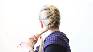 Französischer Zopf Anleitung  How to French Braid [upl. by Ecineg388]