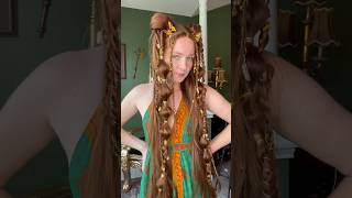 Golden trinket fairy hair vibes 😍🧚🏻‍♀️ perfect for summer festivals hairstyle longhair [upl. by Aivan]