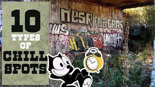 10 Types of Graffiti CHILL SPOTS [upl. by Holihs]