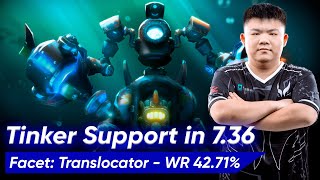 XinQ TINKER 736 SOFT SUPPORT 4 Pos  Dota 2 Pro Gameplay [upl. by Mcgurn]