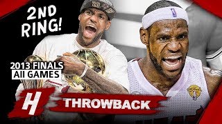 LeBron James 2nd Championship Full Series Highlights vs Spurs 2013 NBA Finals  Finals MVP HD [upl. by Ialohcin]