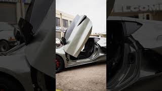 Hypersonic Grey C8 Corvette from Dallas gets lambo doors [upl. by Anirad]