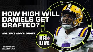 2024 NFL Mock Draft Matt Miller talks Jayden Daniels to Giants at No 4 👀  NFL Live [upl. by Aliam]