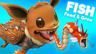 DEADLY NEW EEVEE POKEMON FISH  Feed amp Grow Fish [upl. by Foss254]