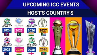 UPCOMING ICC EVENTS HOST COUNTRYS  আসন্ন আইসিসি ইভেন্টের আয়োজক দেশ [upl. by Belsky]