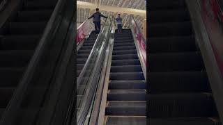 Curious cutebaby on the escalator😎going alone securely😍shorts viraltrendingyoutubeshortsfunny [upl. by Netsew]