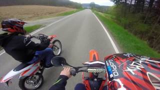 Riding with the Betacrew  Beta RR 50 Enduro 2015  2016  Beta RR 125 LC Supermoto [upl. by Berti]