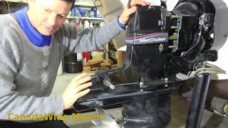 How to remove amp install a Mercruiser Alpha 1 Gen 2 sterndrive to inspect Bellows amp Gimbal bearing [upl. by Winfred666]