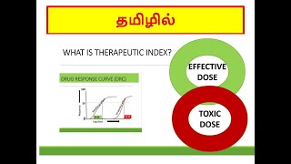 Therapeutic Index  Ratio Between TD50 amp ED50 Tamil [upl. by Katharyn]