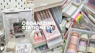 ˚✧ organizing my whole stationery  room makeover  📑📦 [upl. by Aryaz222]