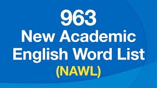 963 Most Important English Words for Understanding Academic Text NAWL [upl. by Zantos]