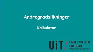 Andregradslikninger kalkulator [upl. by Chalmers]