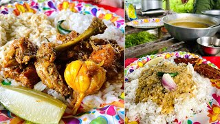 আমার বাগান বাড়ির জমিতে ফাটাফাটি পিকনিক🔥🌶🏡 🐓 ডালমাছ ভাজাকাঠের জালে মুরগি😄🍚 [upl. by Loeb548]