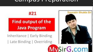 21 Find output of Java Program Hindi [upl. by Aig]