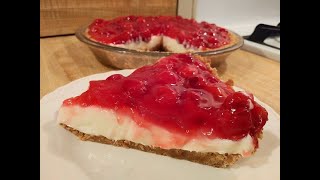 NO BAKE STRAWBERRY CHEESECAKE with CONDENSED MILK [upl. by Ahseyt]