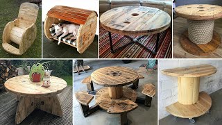 Recycled Cable Spool Ideas  DIY Furniture Ideas from Wooden Wire Cable Spools [upl. by Chloras]