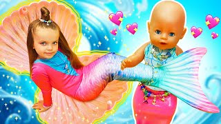 Puppen Video mit Baby Born für Kinder Zauberhafte Kleidung Spielspaß mit Maya und Lina [upl. by Amena]