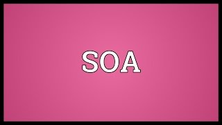 SOA Meaning [upl. by Noloc]