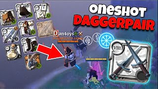 82 Oneshot DAGGERPAIR  Solo Gank  Albion Online PvP [upl. by Anatak]