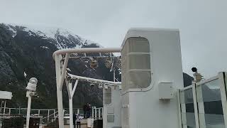 Norwegian Bliss Cruise Ship at Endicott Arm amp Dawes Glacier in Alaska on top deck ncl alaska [upl. by Yrro]