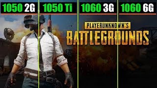 GTX 1050 vs 1050 Ti vs 1060 3G vs 1060 6G Test in PUBG [upl. by Avi]