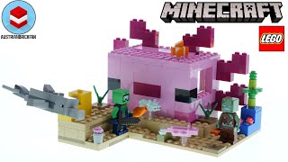 LEGO Minecraft 21247 The Axolotl House  LEGO Speed Build Review [upl. by Netsruk181]