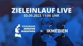 Zieleinlauf Live  VolksbankMünsterMarathon 2024 [upl. by Eidnac277]