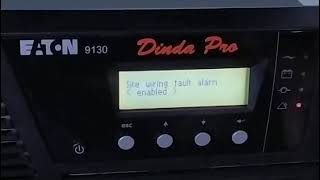 Eaton UPS Site Wiring Fault Alarm Fix [upl. by Nolur154]