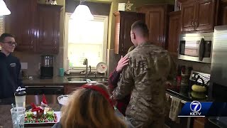 Soldier pulls off Christmas surprise [upl. by Feeley15]