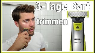 3 TAGE BART TRIMMEN mit dem Philips OneBlade Pro Rasierer [upl. by Ecnarf727]